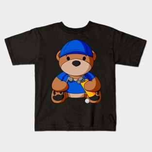 Golf Teddy Bear Kids T-Shirt